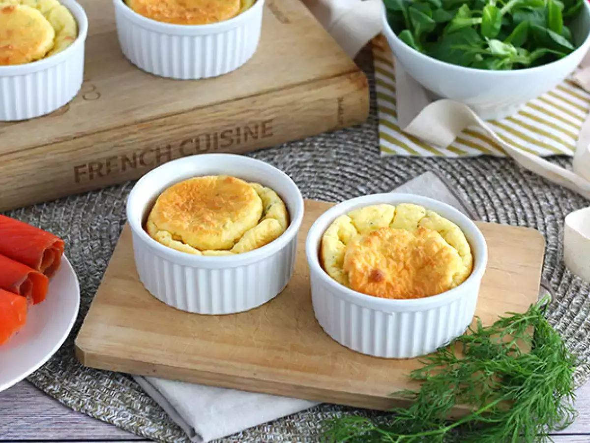 Resep Salmon asap dan souffle fromage frais