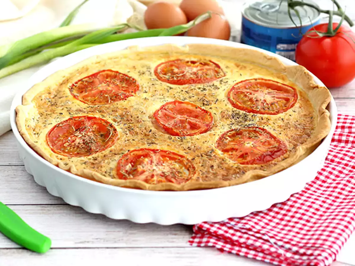 Resep Quiche tuna dan tomat