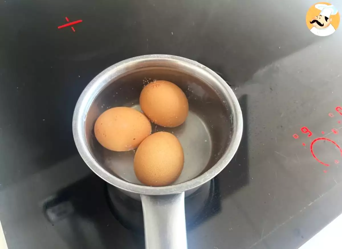 LANGKAH 1: memasak telur