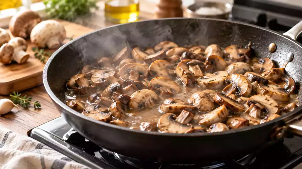 Jamur mengeluarkan banyak air saat dimasak di wajan dan teksturnya lembek? Kesalahan paling umum saat memasak dan trik agar jamur tetap gurih dan kecokelatan