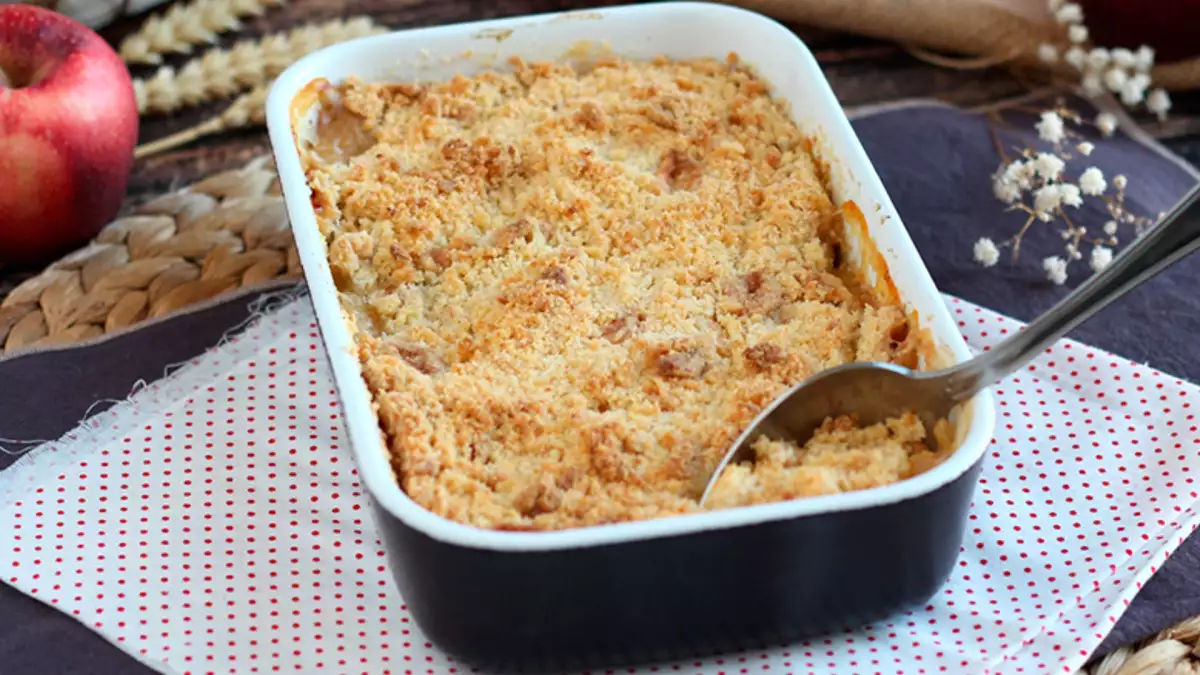 Crumble apel Anda tidak renyah? Ini kesalahan yang membuatnya lembek