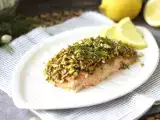Resep Salmon dalam kerak pistachio
