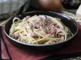 Resep Pasta dengan bacon: mudah, murah dan lembut
