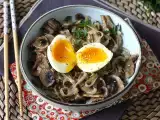 Resep Bihun dengan jamur dan telur rebus!