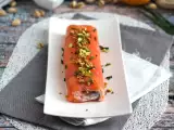 Resep Salmon roll dengan ricotta dan pistachio
