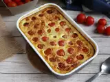 Resep Clafoutis gurih dengan tomat ceri dan tuna
