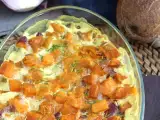 Resep Gratin ubi jalar yang dibumbui dengan santan dan kari