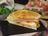 Resep Sandwich omelet ekspres - sandwich omelet roti panggang prancis - retas sandwich telur