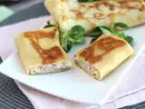 Resep Pancake dengan saus béchamel, keju, dan ham