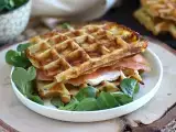 Resep Wafel kentang - sandwich wafel dengan salmon asap dan fromage frais
