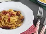Resep Pasta dengan buah ara dan pancetta