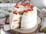 Resep Kue lapis dengan stroberi dan krim mascarpone