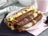 Resep Crepes marmer vanila dan cokelat