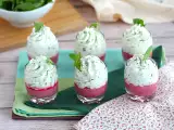 Resep Verrines dengan bit dan mousse roket