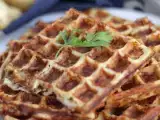 Resep Wafel daging asap, comté, dan kentang