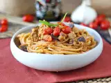 Resep Pasta dengan krim terong dan tomat ceri: resep sederhana dan lezat