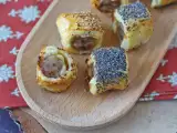 Resep Rustici isi sosis dan keju yang dimasak dengan penggorengan udara