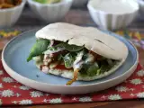 Resep Shawarma ayam dengan air fryer, roti pita, dan saus tahini