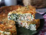 Resep Quiche tanpa adonan dengan salmon, bayam, dan keju cottage