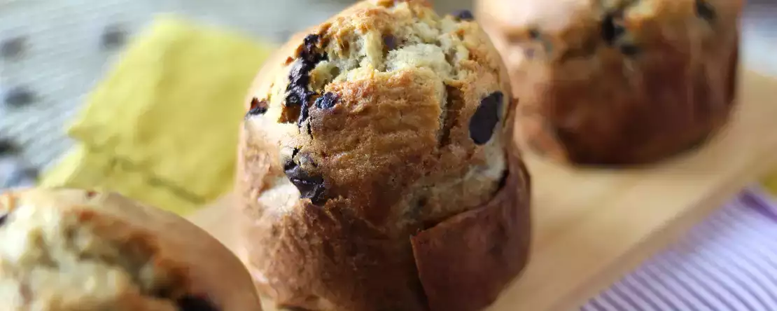 Muffin pisang dan chocolate chip ekstra gourmet