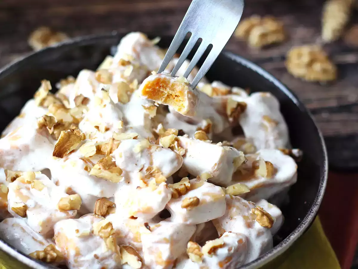 Resep Gnocchi labu yang lembut dengan philadelphia dan kacang kenari yang renyah