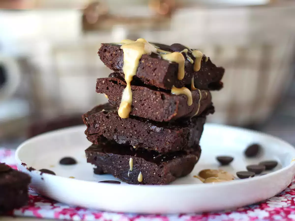 Resep Brownies berprotein dengan whey, bebas gluten alami
