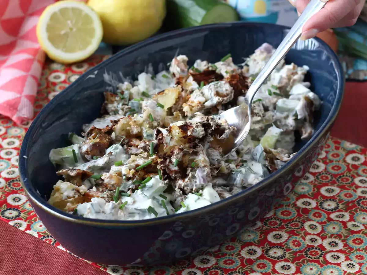 Resep Mentimun dan salad kentang renyah