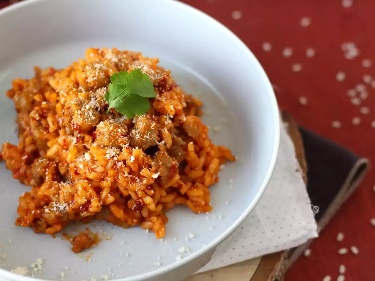 Resep Risotto 'nduja dan sosis, hidangan pertama dengan cita rasa yang kuat