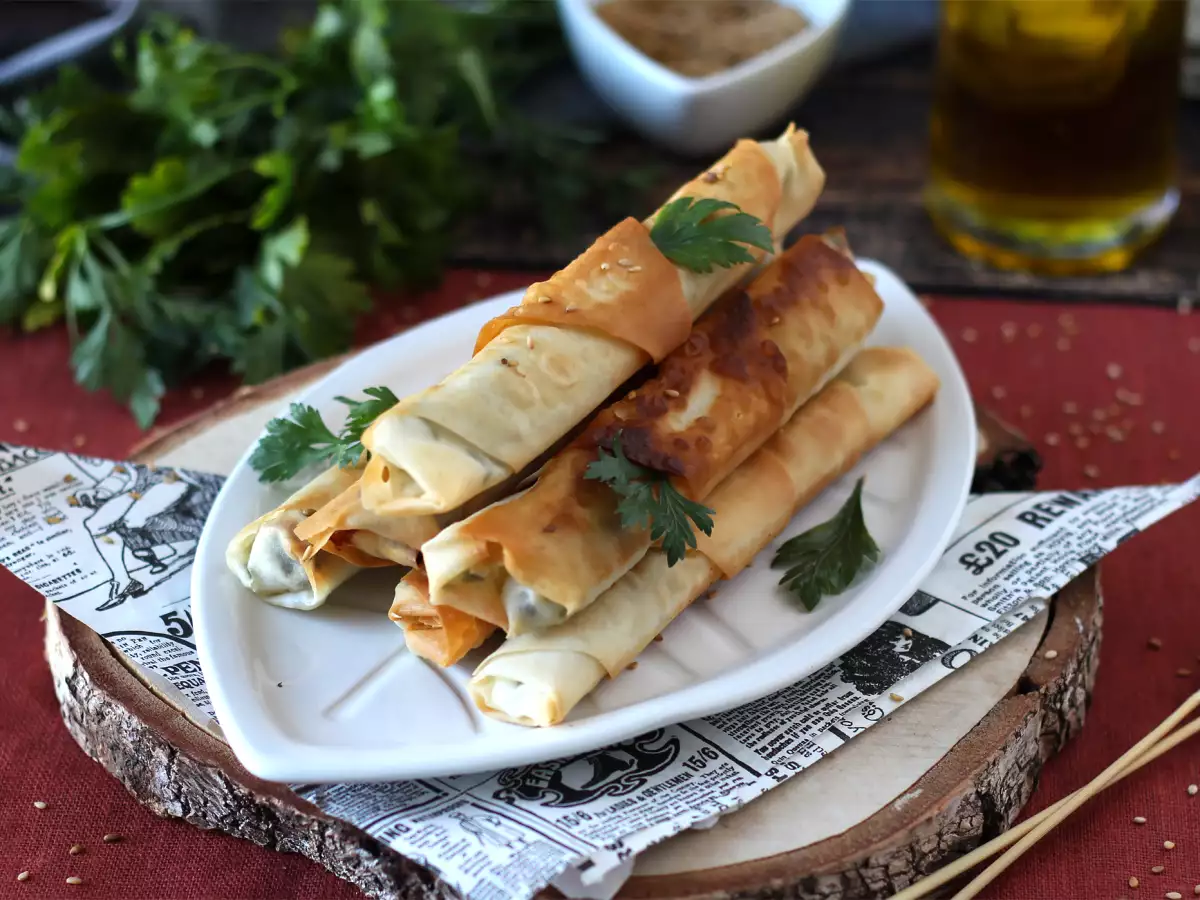 Resep Börek dengan keju feta dan peterseli