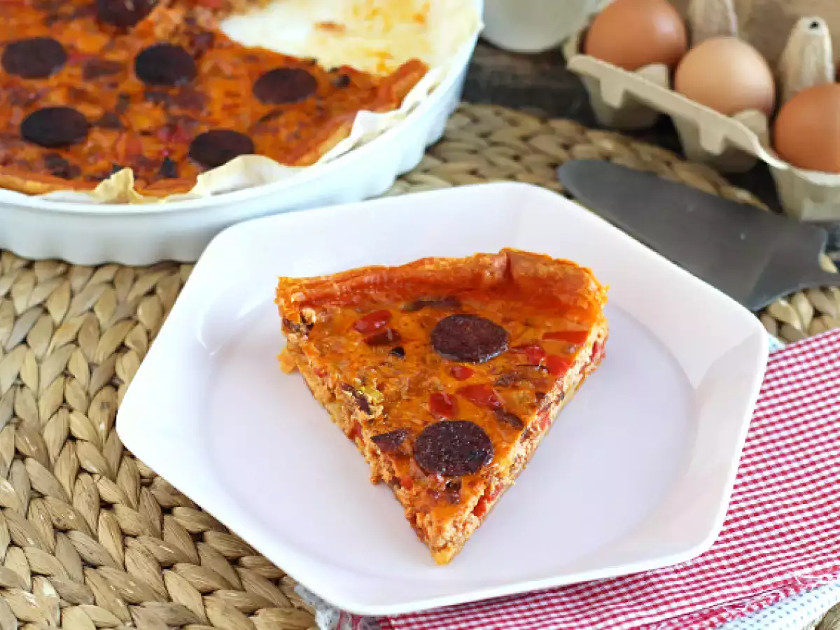Resep Lada dan chorizo quiche