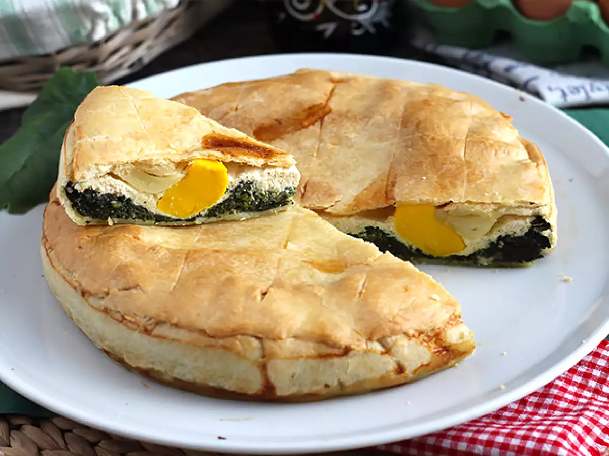 Resep Bayam, ricotta, dan pai telur - torta pasqualina dari italia