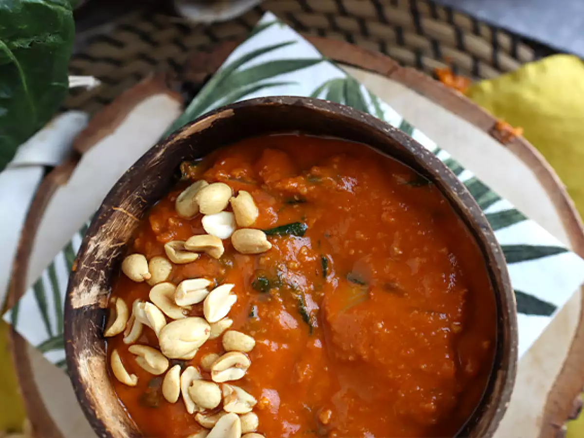 Resep Sup kacang afrika dengan tomat dan swiss chard