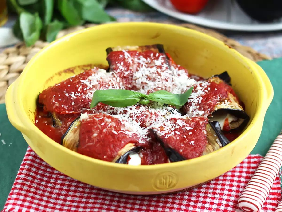 Resep Gulungan parmigiana terong