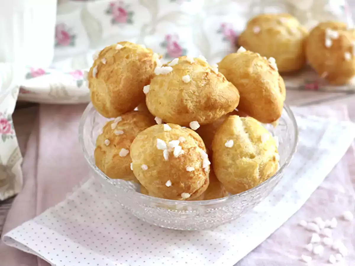 Resep Chouquette, choux dengan gula mutiara