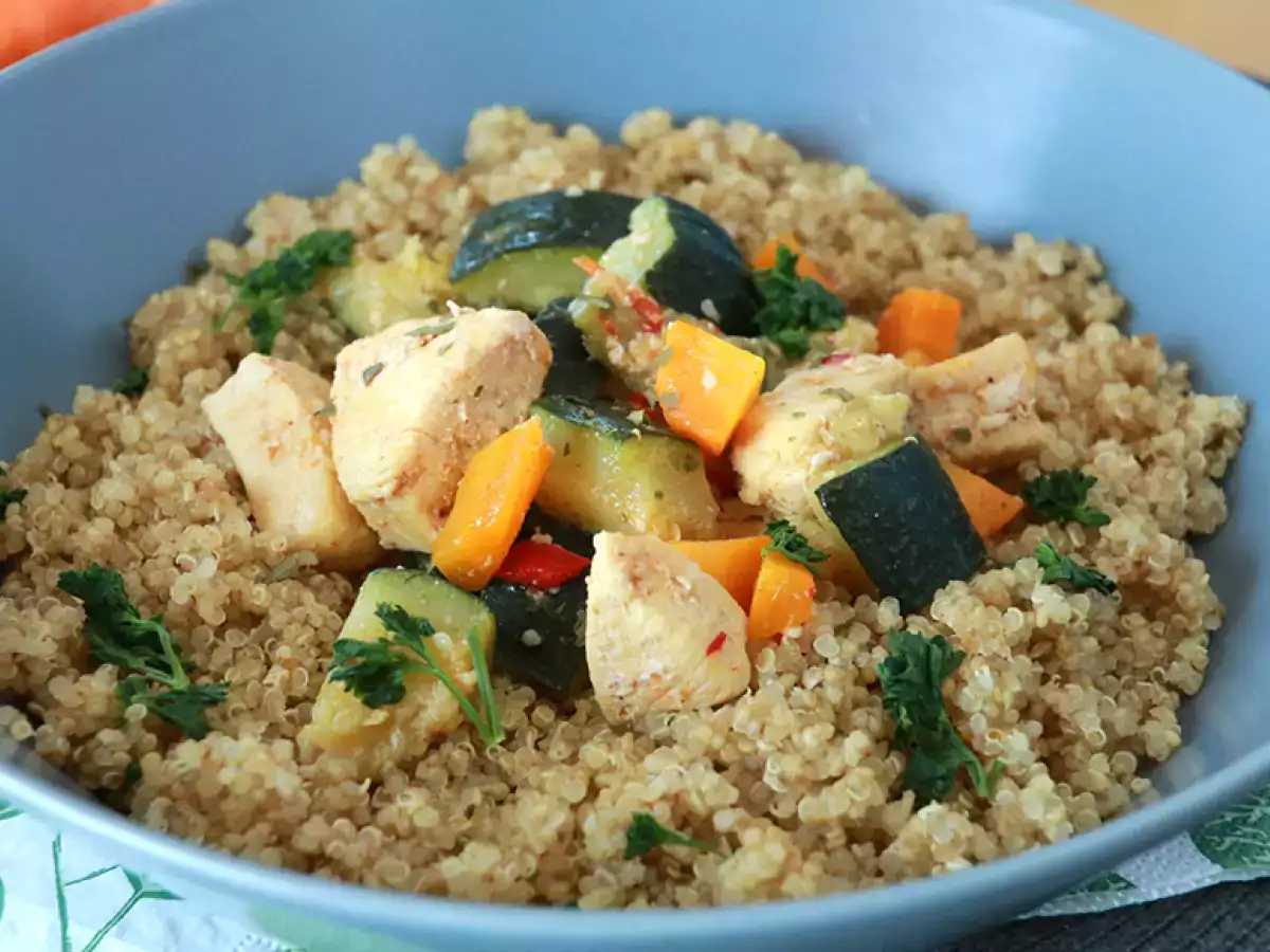 Resep Quinoa dengan sayuran dan ayam