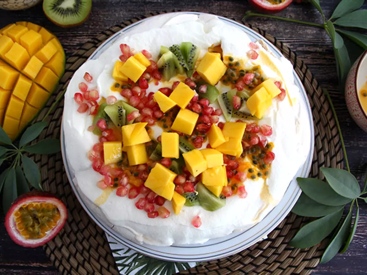 Resep Pavlova buah eksotis yang mudah