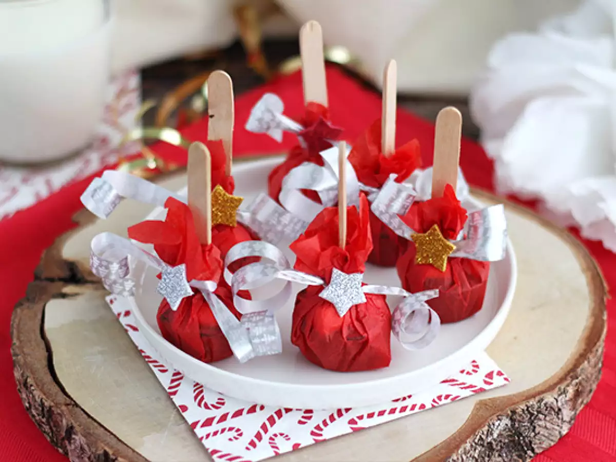 Resep Lolipop cokelat panas: cokelat hitam + marshmallow