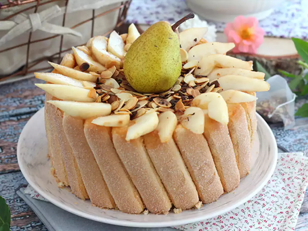 Resep Pir dan almond panggang charlotte