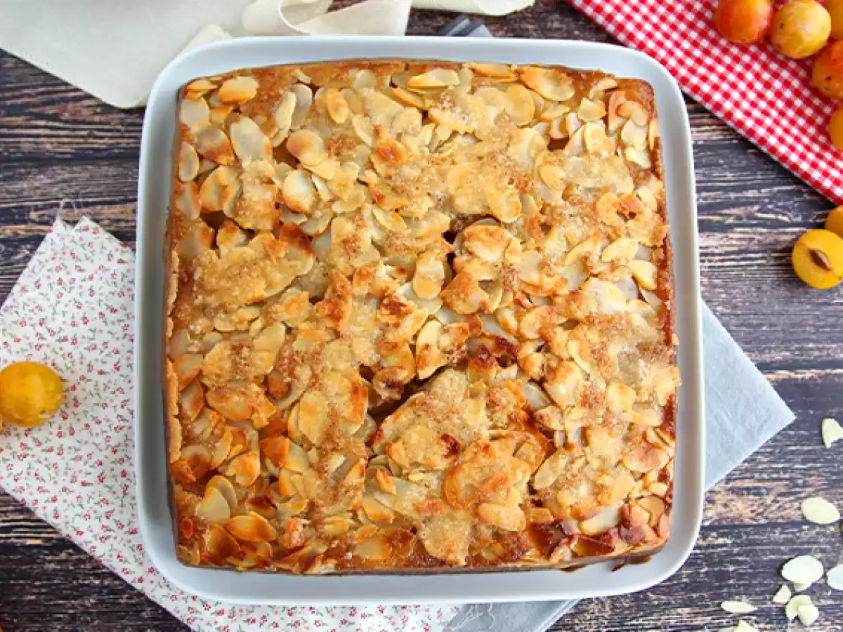 Resep Kue terbalik mirabelle dan almond