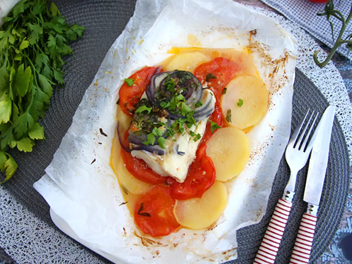 Resep Papillote ikan kod
