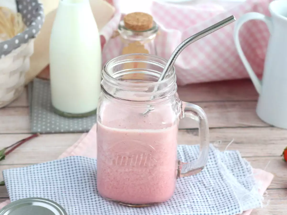 Resep Milkshake buah merah vegan