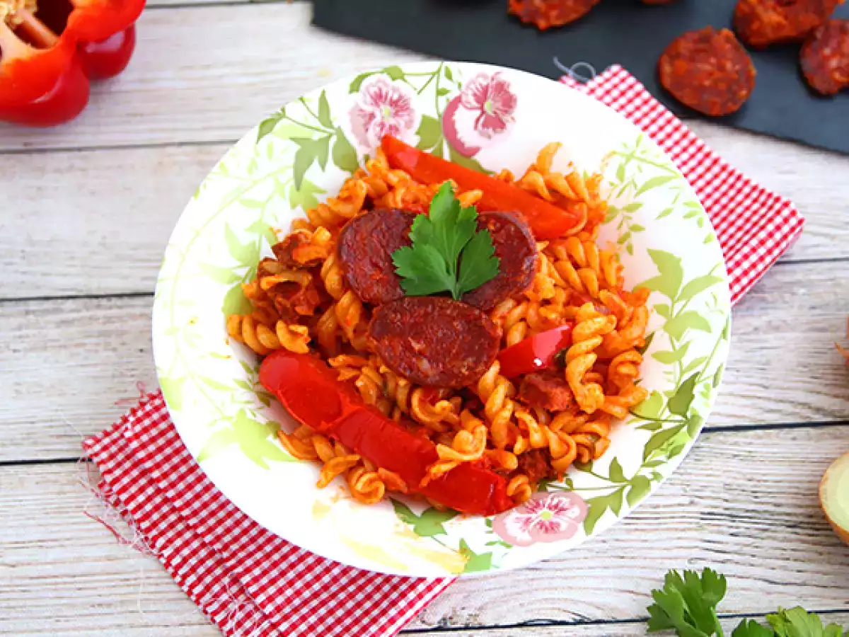 Resep Pasta dengan chorizo