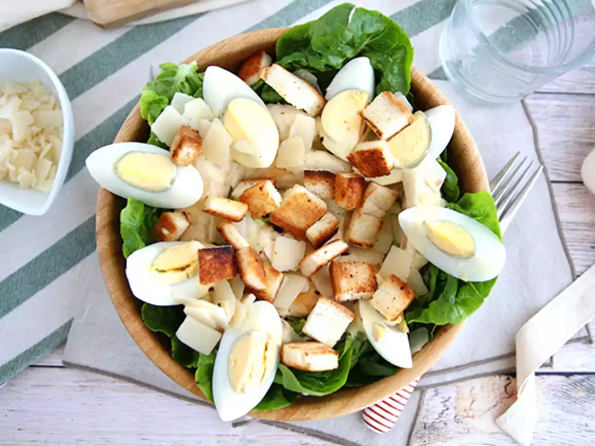 Resep Salad caesar yang mudah