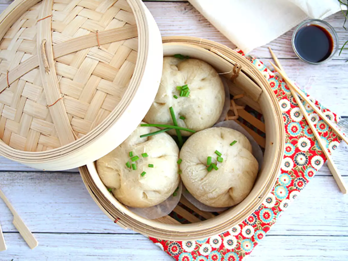 Resep Banh bao, roti kukus kecil