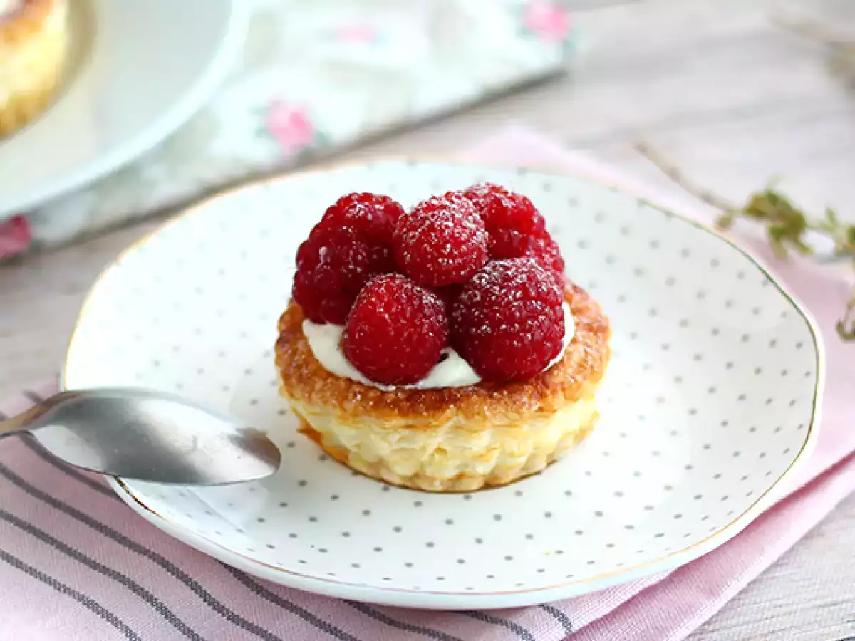 Resep Raspberry dan mascarpone vol au vents