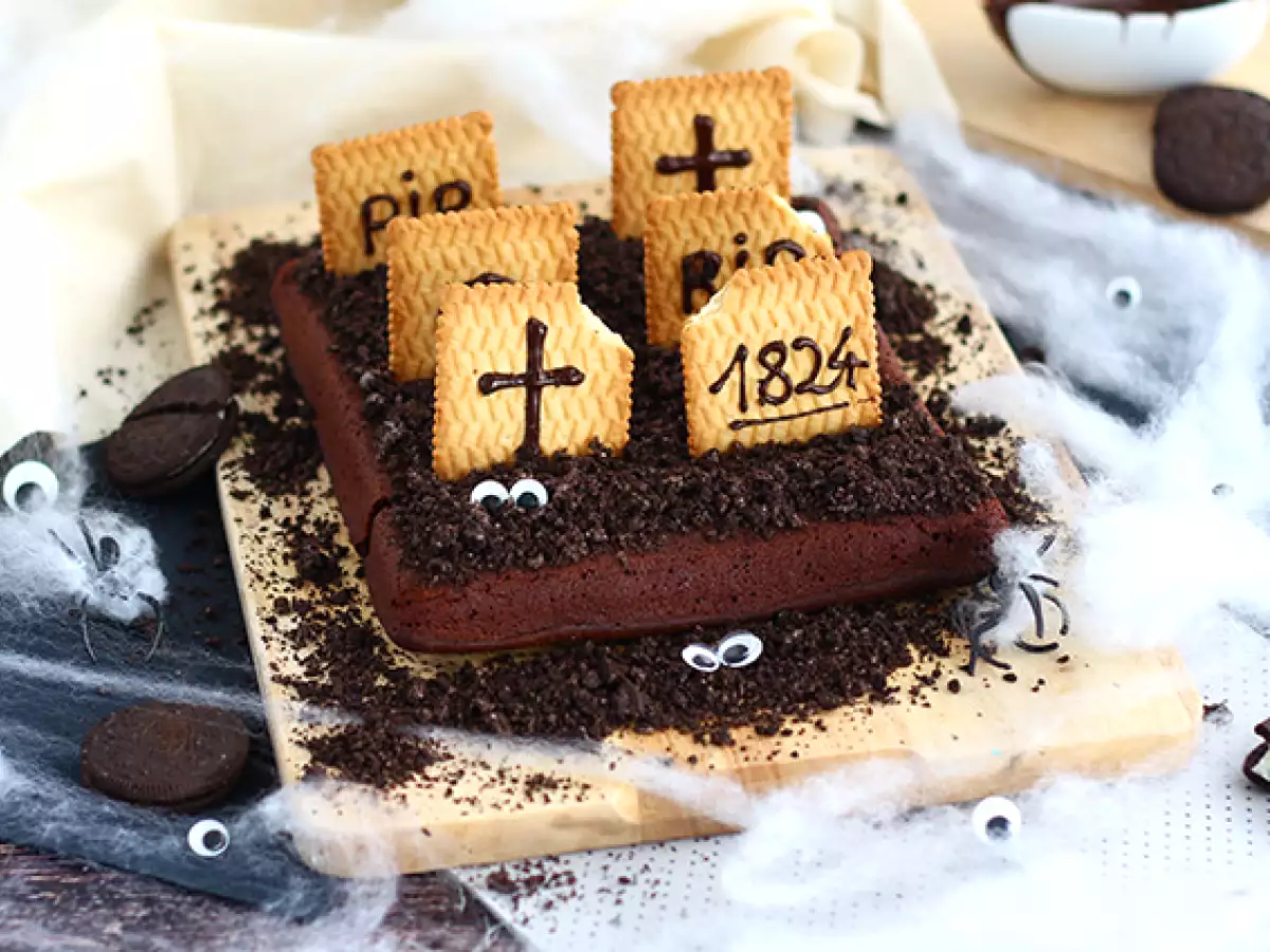 Resep Brownies kuburan halloween