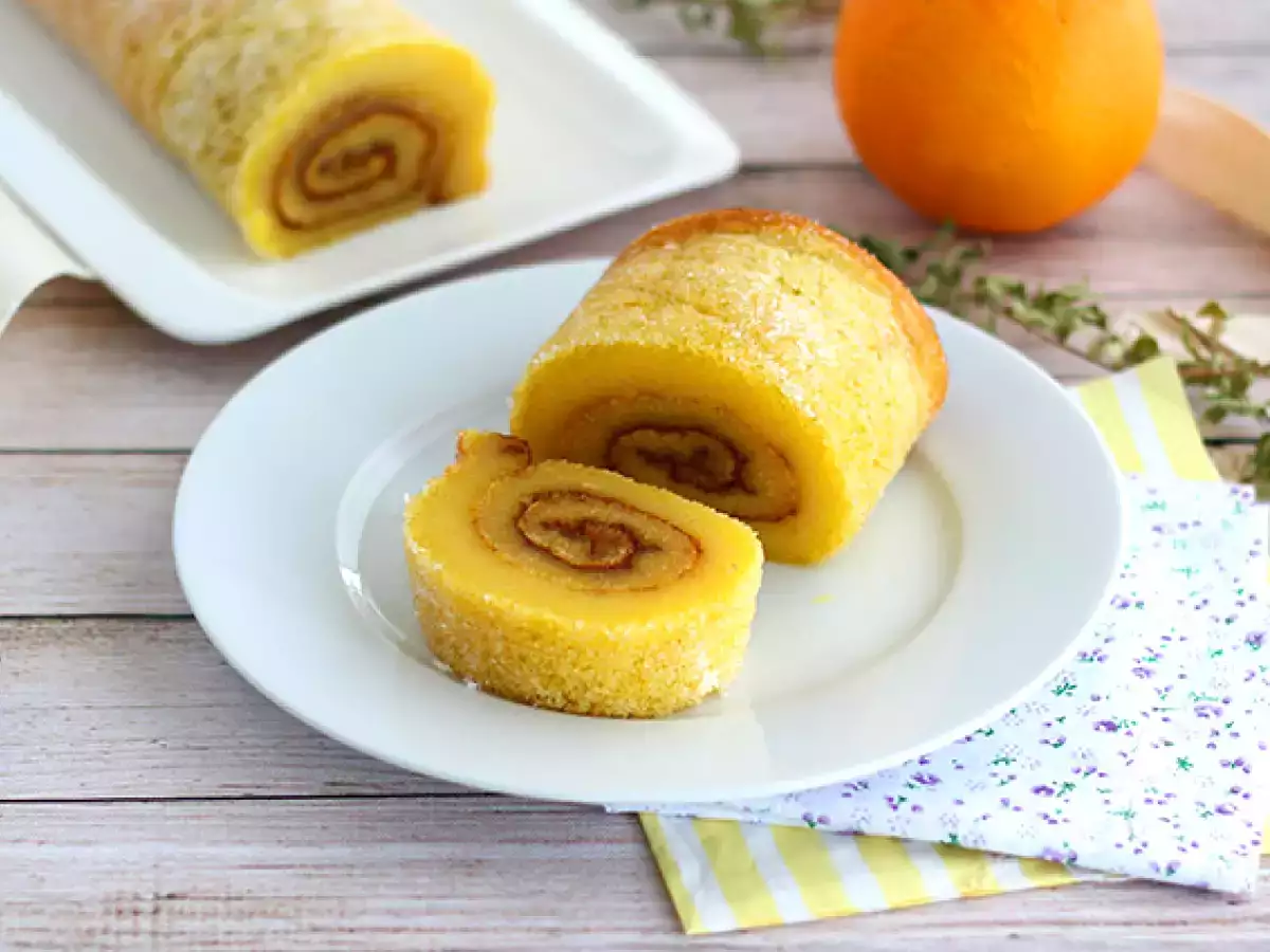 Resep Kue gulung jeruk portugis - torta de laranja