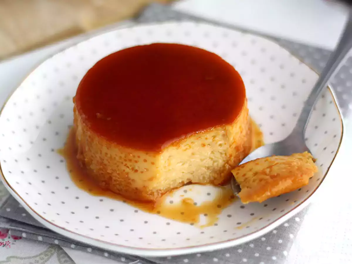 Resep Flan dengan susu kental manis