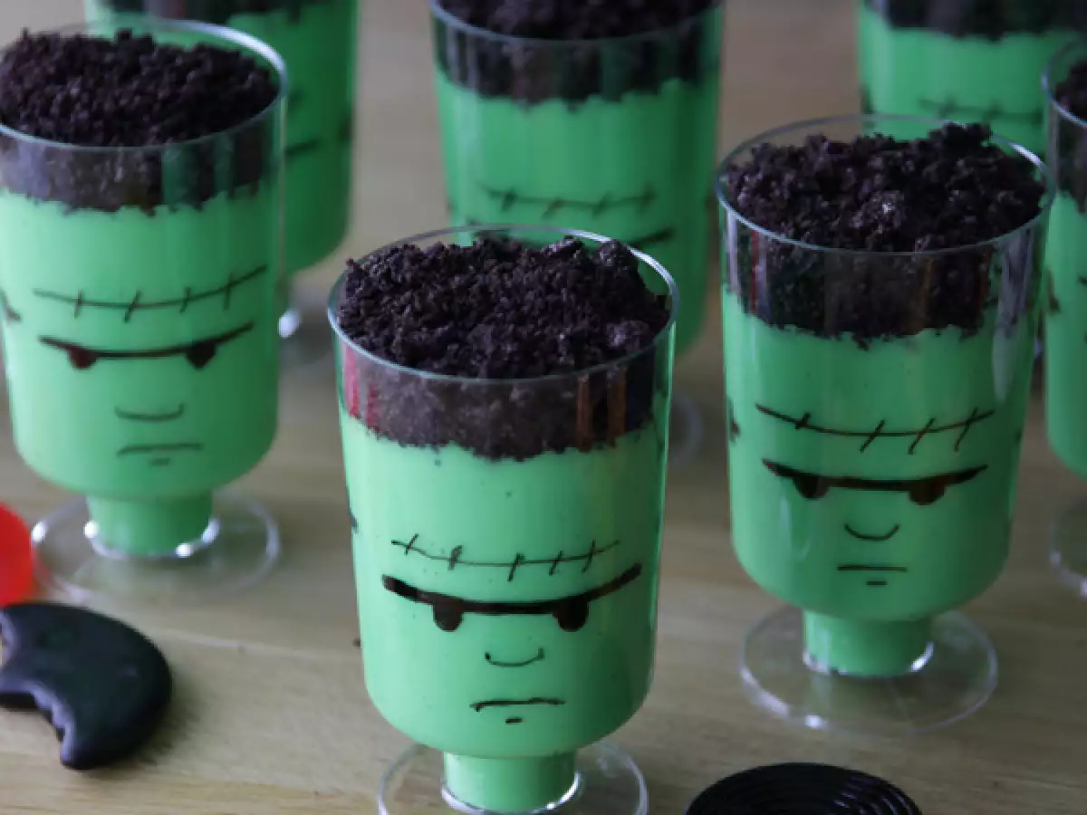 Resep Krim frankenstein untuk halloween