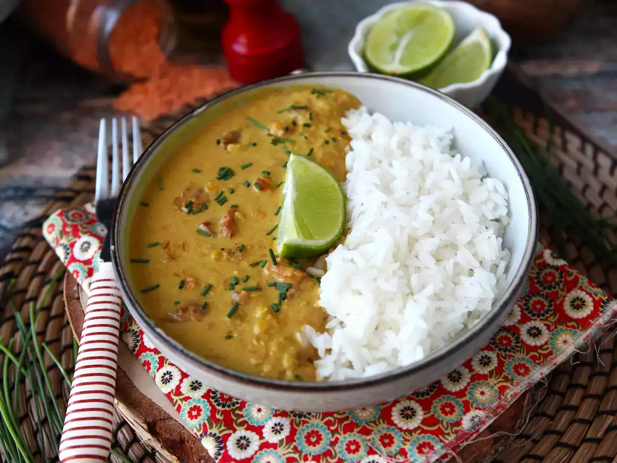 Resep Kari lentil merah dengan santan: resep mudah dan creamy